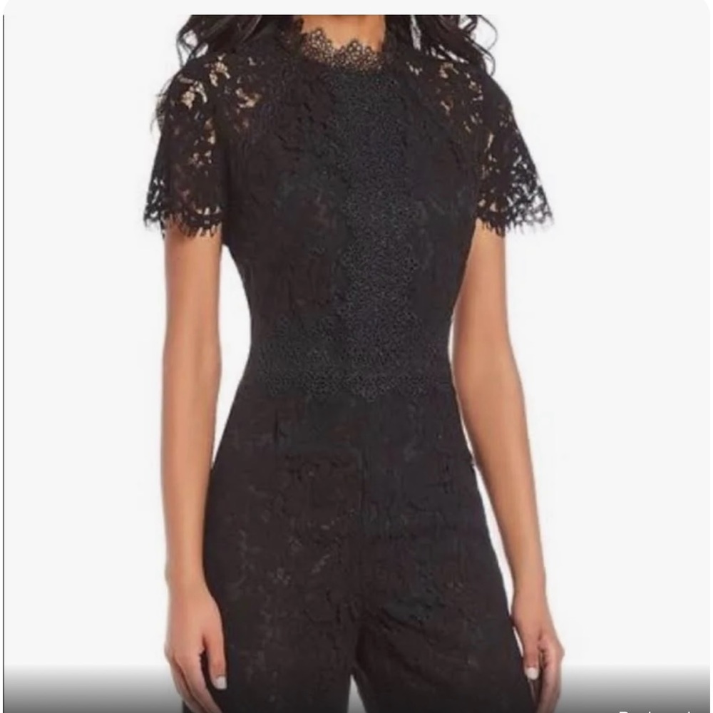 **NEW**Antonio Melanie Black Lace Wide Leg Jumpsuit. Size 8-Tags Attached